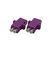 小型クリップが付いている紫色の光ケーブルのアダプター/OM4 LCの二重アダプター