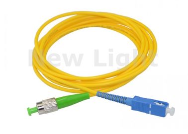 FC APC/SC UPC 3mの光ファイバ ケーブルはネットワークのために、単一モード繊維パッチ ケーブルで通信します