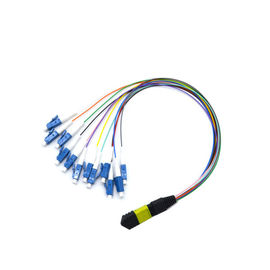 12繊維のコネクターMPO MTPケーブルOm2繊維ケーブルはMpo繊維カセットを接続します