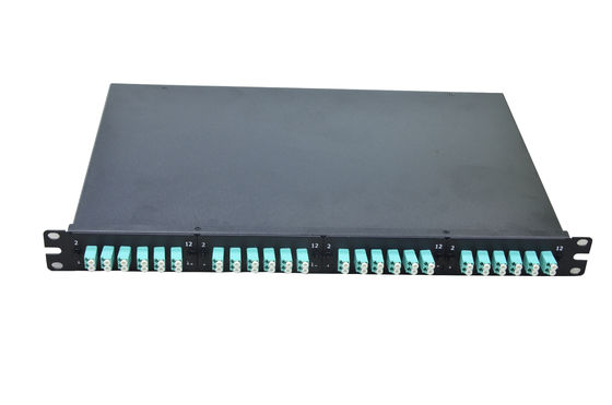購入 データセンターファイバー分配用SC/LC/FCコネクタ付き24/48ポートメタル光ファイバーパッチパネル online manufacture