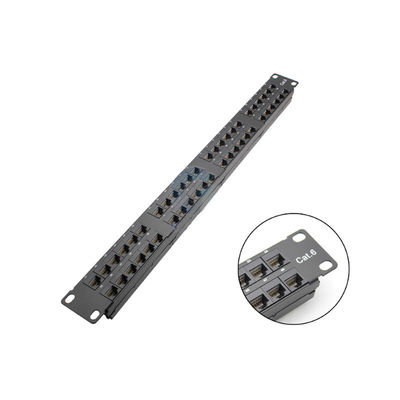 購入 24 ポート 1U 高さ RJ45 パッチパネル 金属構造付き ラック式エスネットネットワーク online manufacture