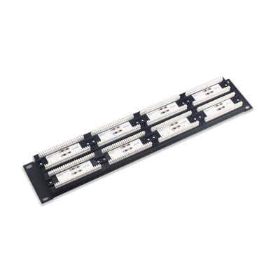 購入 RoHS 認証済みシールド付き 24 ポート RJ45 イーサネットパッチパネル、ケーブル管理付き online manufacture