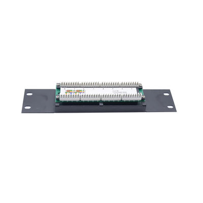 購入 1U 2U 高さとイーサネットネットワーク用のケーブル管理のブラックメタル前終了RJ45パッチパネル online manufacture
