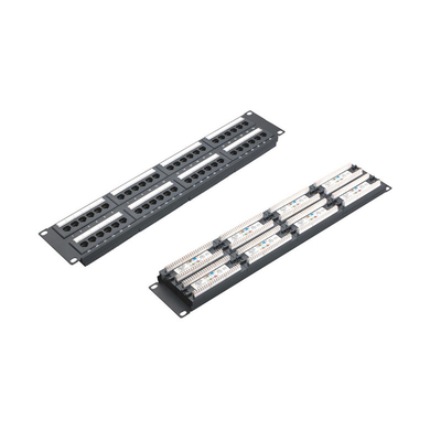 購入 ラック式RJ45イーサネットパッチパネル,シールドとケーブル管理 online manufacture