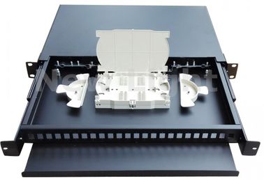 購入 屋内19インチの繊維光学の配線盤の引きのタイプ24港のパッチ盤のラック マウント online manufacture