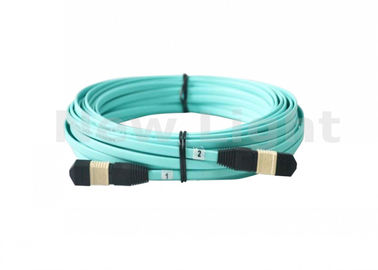 購入 QSFP/SRモジュールのための光ケーブル15メートルのMPO MTPケーブルOM3 12の繊維のマルチモード・ファイバの online manufacture