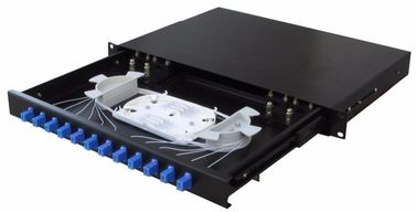 購入 1U 19インチSCの繊維光学の配線盤SC UPCのピグテールの配電箱 online manufacture