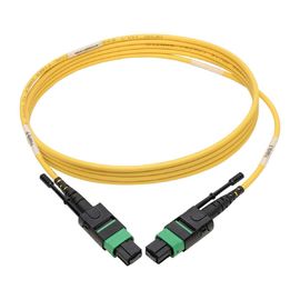 購入 タイプ女性MPO MTPの単一モードAPC繊維パッチを引っ張る12繊維はQSFP 40/100 GBのためにケーブルで通信します online manufacture