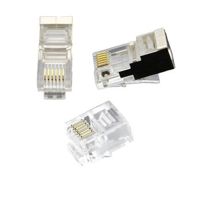 購入 CAT6ネットワーク向け、250 MHz帯域幅対応の透明設計Flukeテスト済みRJ45コネクタ online manufacture