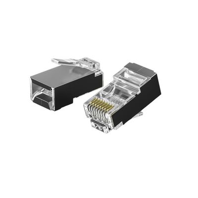 購入 50U金メッキコンタクト、フルークパス、透明な絡まり防止設計を備えた高性能RJ45コネクタ online manufacture