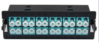 購入 1U配電箱のための黒いLCの挿入物の二重繊維光学のパッチ盤24の港 online manufacture