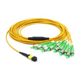 購入 12F低い挿入損失MPO MTPケーブルの女性- ST APC繊維のコネクターのブレイクアウト ケーブル online manufacture