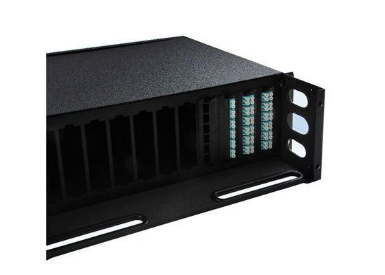 購入 FTTH FTTX ネットワーク用のスライドアウト引き出し付きの1Uラックマウントマルチモード光ファイバーパッチパネル online manufacture