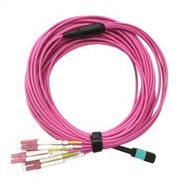 購入 8繊維MTP-4LCの二重10G OM3繊維光学の馬具は/ブレイクアウト ケーブル送風します online manufacture
