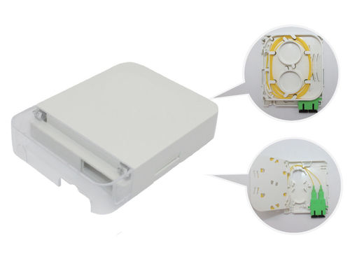 購入 2 ポート SC デュプレックス 光ファイバーパッチパネル ケーブル管理用の壁式光ファイバー端末箱 online manufacture