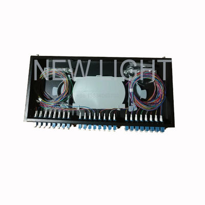 購入 OM3/OM4 マルチモードファイバー管理のための1Uラックマウント48ポートLC光ファイバーパッチパネル online manufacture