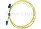 黄色いLC LC繊維のパッチ・コード、ポリ塩化ビニール材料3メートルの単信光ファイバ ケーブル