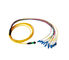 8中心MPO繊維ケーブルの単一モード ポリ塩化ビニール/LSZH MPO- LCは光ファイバーのパッチ・コードに送風します