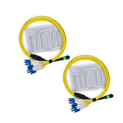 低挿入損失 3.0mm径 12芯 MTP-LC プレターミネートケーブル (ルーズチューブ)