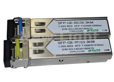高性能ギガビットのイーサネット トランシーバー、1.25G BiDi SFPの単一モードのトランシーバー