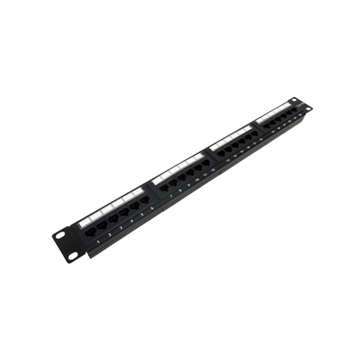 ブラック1Uネットワークパッチパネル Cat5e/Cat6/Cat6a/Cat7互換性 RoHS/UL/CE認証