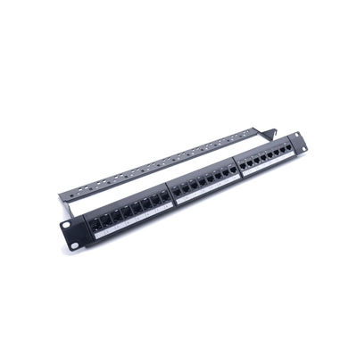 24 ポート 1U 高さ RJ45 パッチ パネル 110/Krone IDC 終了 効率的なネットワーク管理