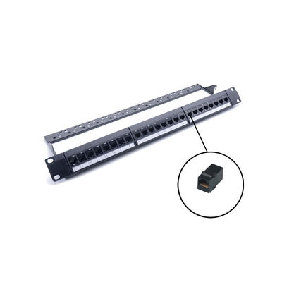 1U/2Uラックマウント設計のCat5e/Cat6/Cat6a/Cat7ケーブル用RJ45イーサネットパッチパネル、110/Krone IDC終端