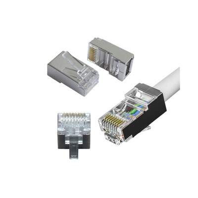 OEM CAT7 シールドモジュラープラグ/フェライトビーズ - 低クロスストラク,600MHz帯域幅