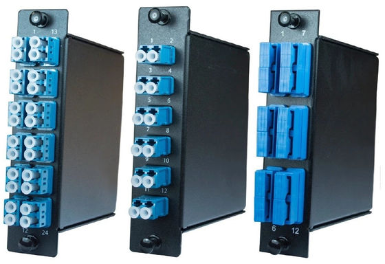 12コアメスMPOコネクタとLCデュプレックスSCシンプレックスコネクタのためのアルミカセットのシングルモードMPOカセットモジュール