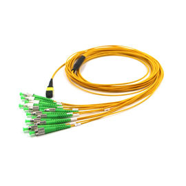 12 繊維 低損失 黄色 MTP MPO トランクケーブル 1 メートル ST APC パッチコード 3.0mm 直径