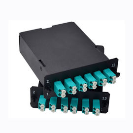 12x LCの二重、タイプAFの24個の繊維OM3多重モードFHD MPOカセットへのMPO-24