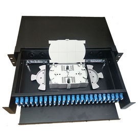 Sc Lc 19の繊維光学のパッチ盤のラック マウントのデータ センタ ケーブル管理を引っ張る2U 48/96F